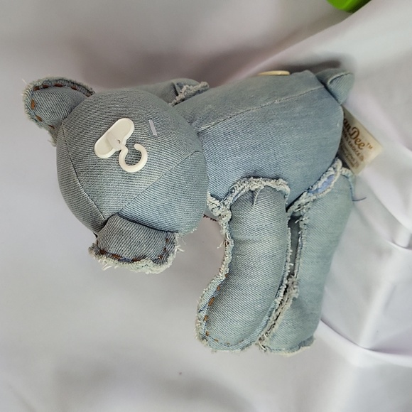 Denim Jean USA Star Teddy Bear Dan Dee Vintage 1990s July 4 Plush - Picture 10 of 11